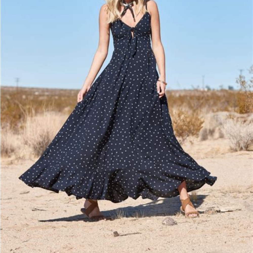 Kivari Navy and White Maxi Dress